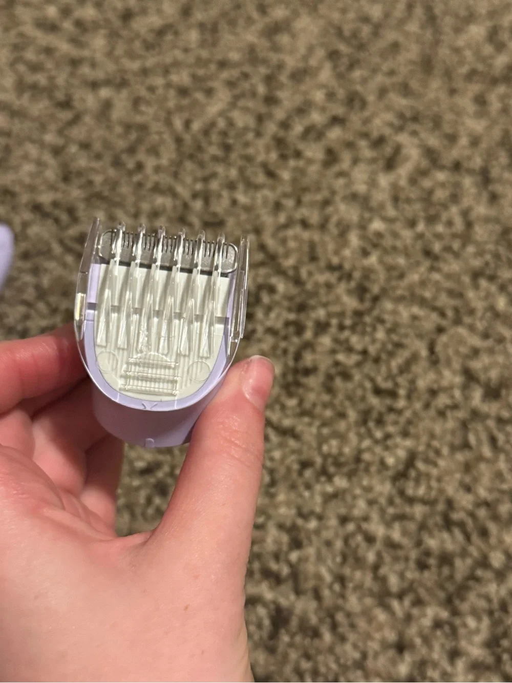 Cordless Lavender Electric Shaver with Interchangeable Heads - Unbranded